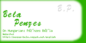 bela penzes business card